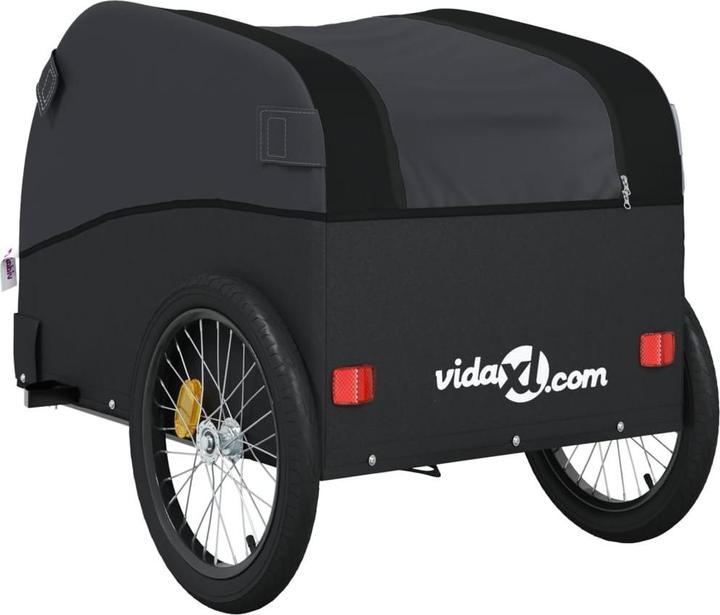 Produktbild VidaXL Fahrradanhänger Schwarz 45 kg Eisen,Farbe