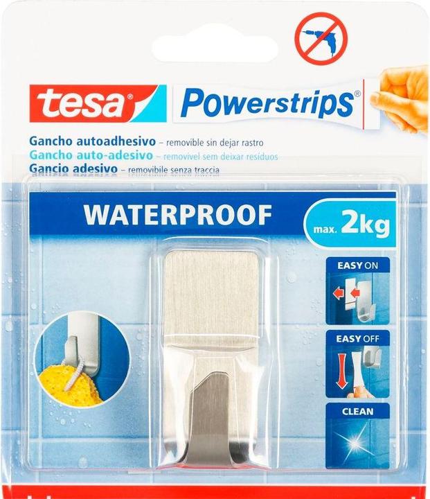 Produktbild tesa Powerstrips Haken 59707 Waterproof Zoom Metall 2kg
