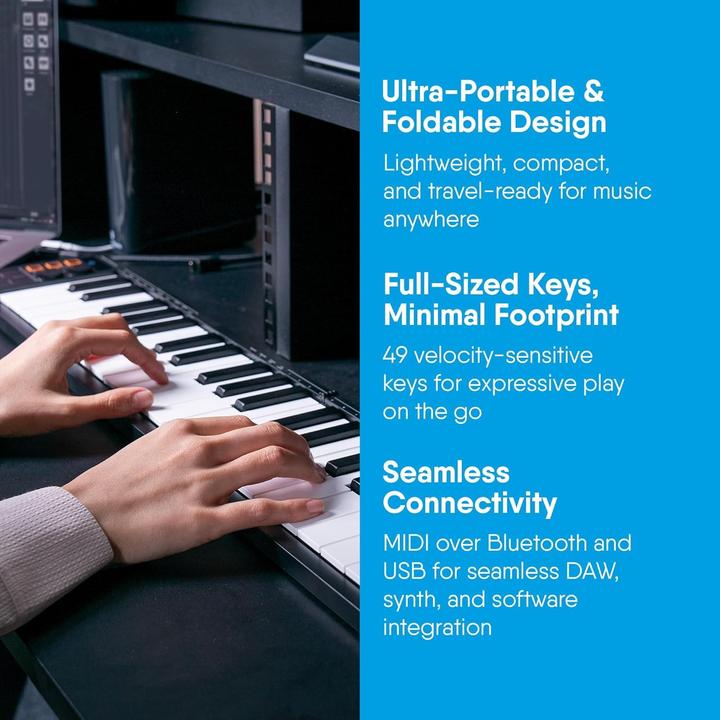 Produktbild Blackstar CARRY ON Folding Controller 49 TOUCH, Black (Keyboard)