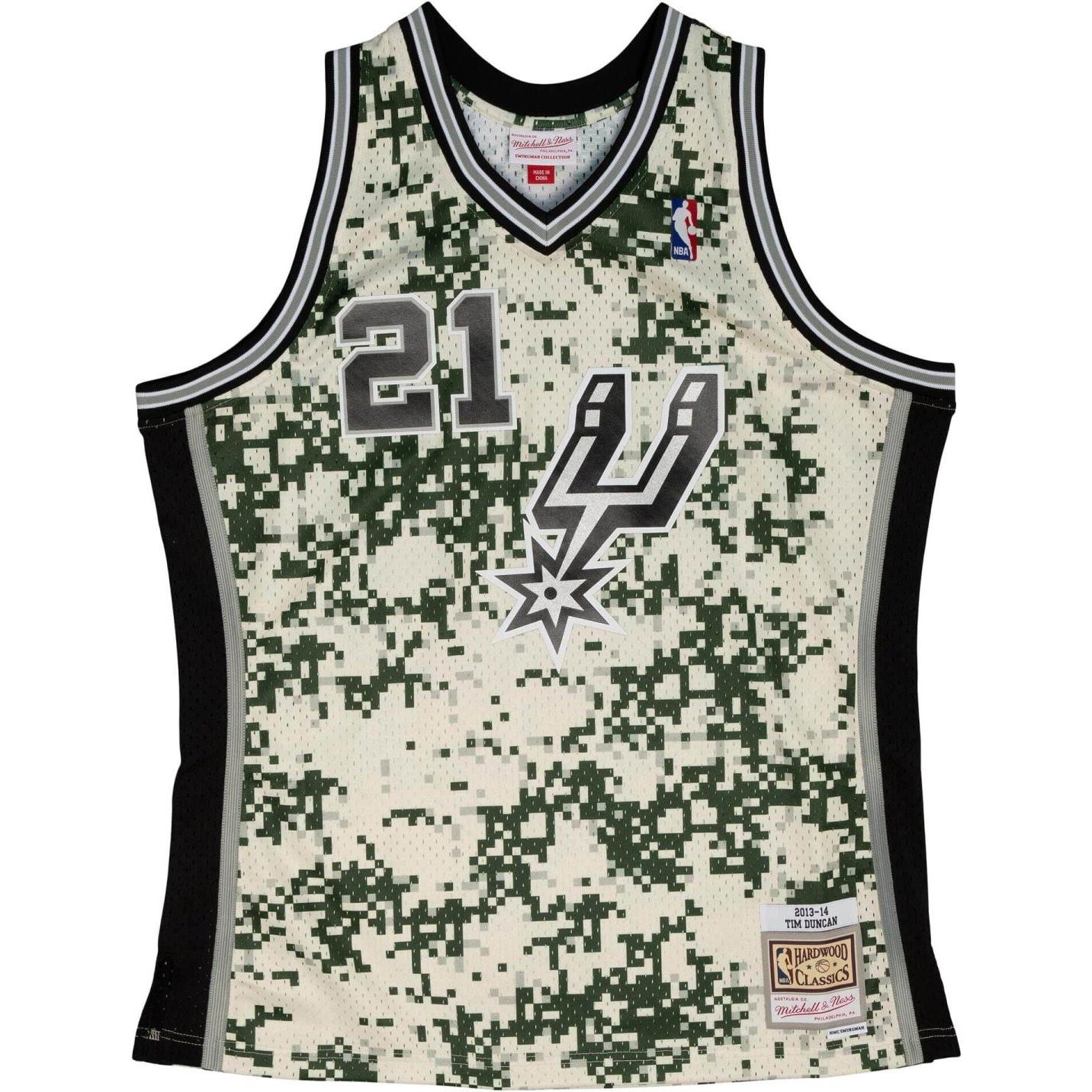 Mitchell & Ness, Herren, Sportshirt, Swingman Mesh Jersey San Antonio Spurs 2013 Tim Duncan - S (S), Grün, S