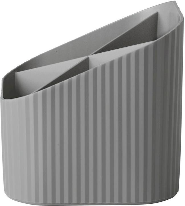 Actual product image Han Pencil holder Re-X-LOOP, dark grey 4 compartments, 100% recycled eco-plastic