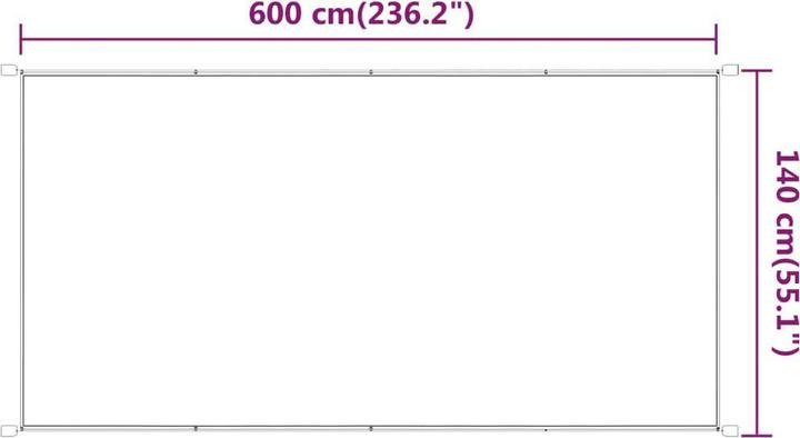 Actual product image vidaXL Senkrechtmarkise (1.40 m)