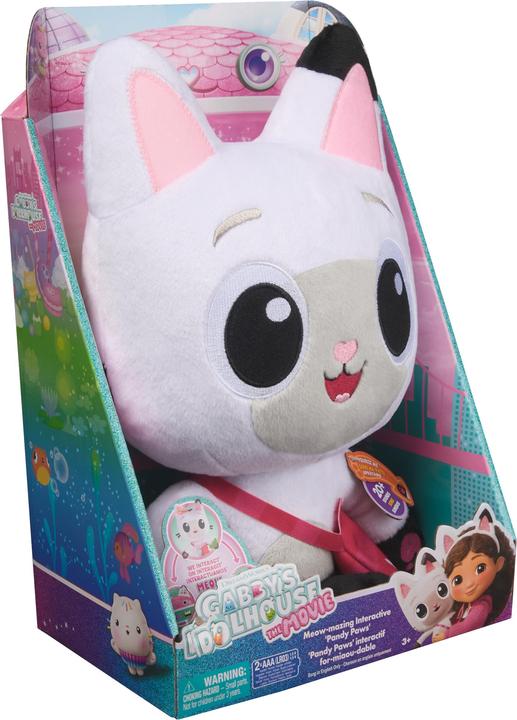 Produktbild Gabby's Dollhouse Gabby‘s Dollhouse: Der Film – Interaktiver Plüsch Panda Pfötchen, 33cm mit Tasche & Zubehör (33 cm)