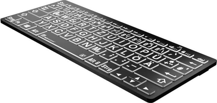Produktbild Logickeyboard XL-Print White on Black dt. (PC/BT) (DE, Kabelgebunden)