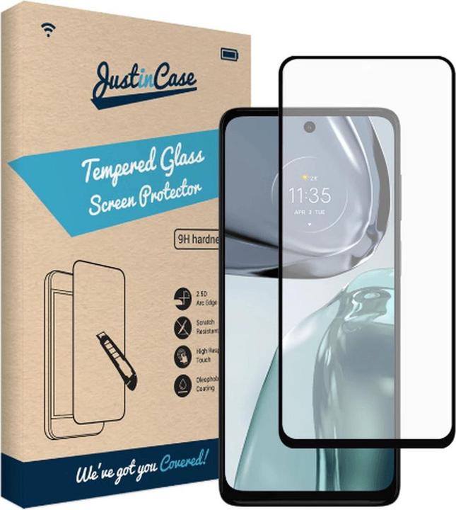 Just in Case Proteggi schermo in vetro temperato da bordo a bordo Motorola Moto G62 5G (1 pz., Motorola Moto G62 5G)