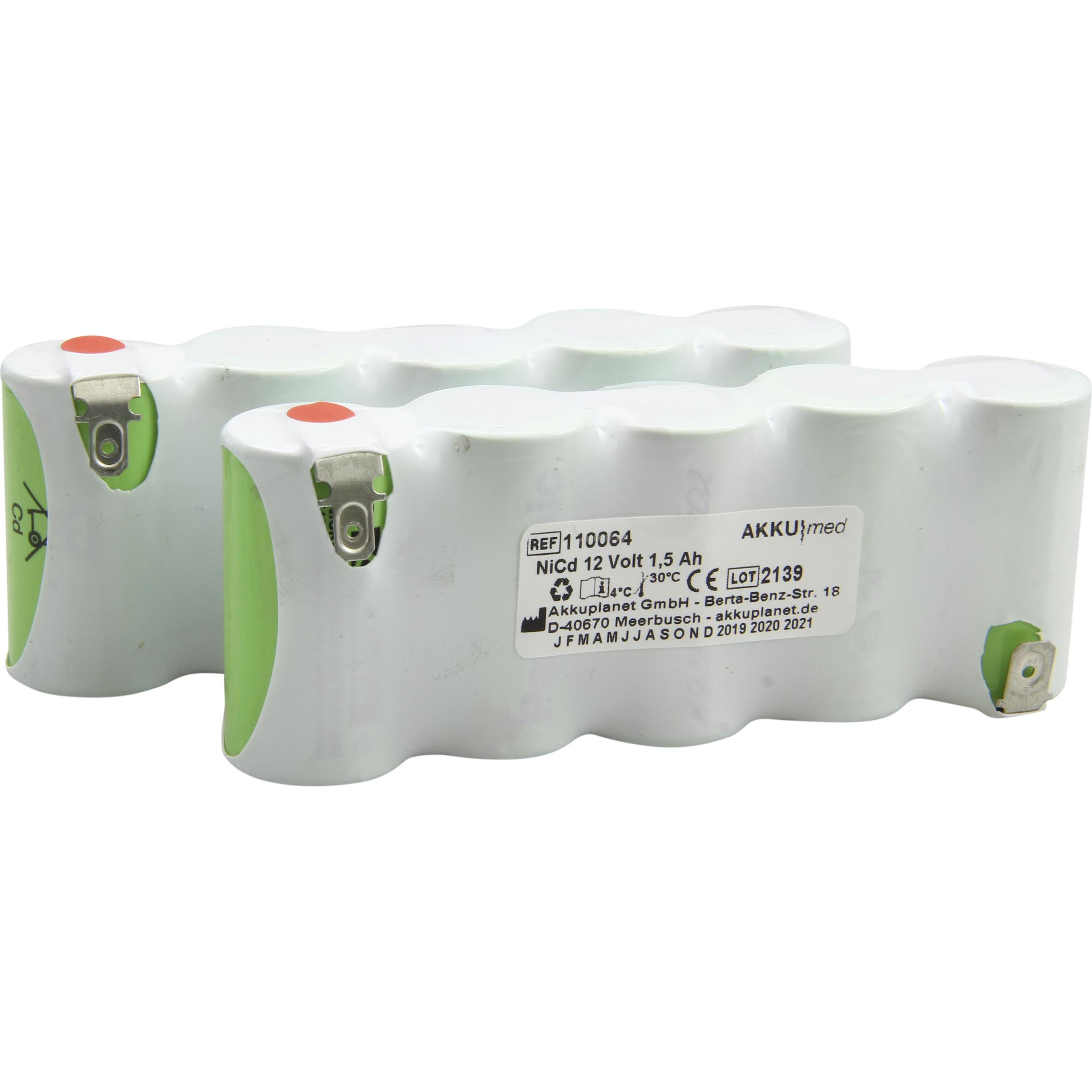 XCell NC Akku passend für Physio Control Defibrillator Lifepak 8 (1 Stk., 1500 mAh, Ladegerät inkl. Akku), Akku Ladegerä...