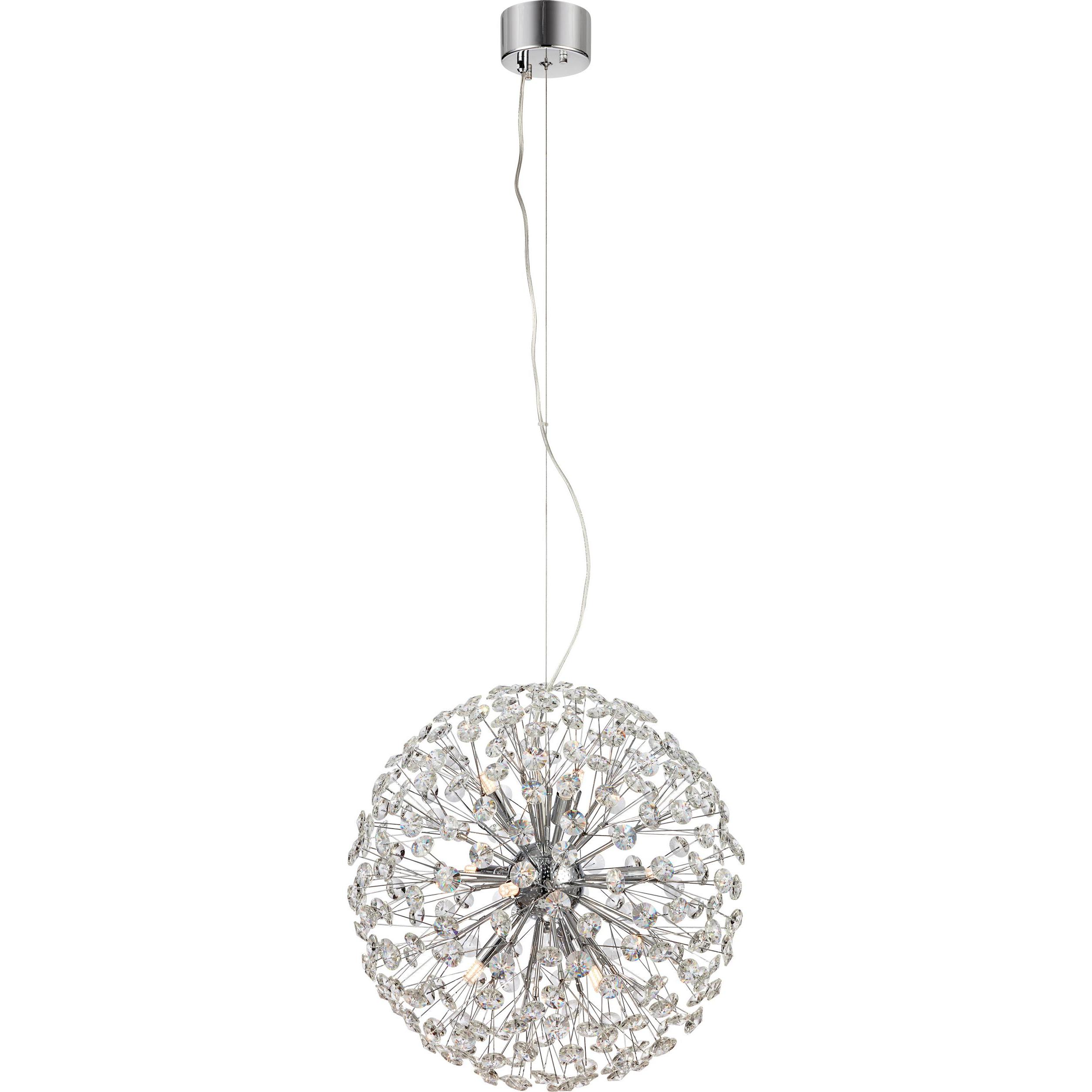Markslöjd, Lampada a sospensione, BOLID Pendant 9L Chrome/Clear