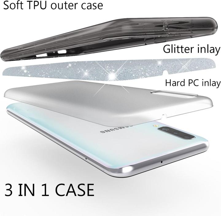 Actual product image Nalia Glitter cover (Samsung Galaxy A50)