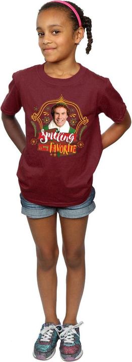 Actual product image Elf Girls Buddy Smiling Cotton T-Shirt (140, 146)