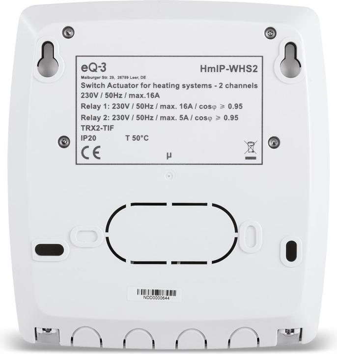 Actual product image Homematic IP 2-fold switching actuator for (Heating actuator)
