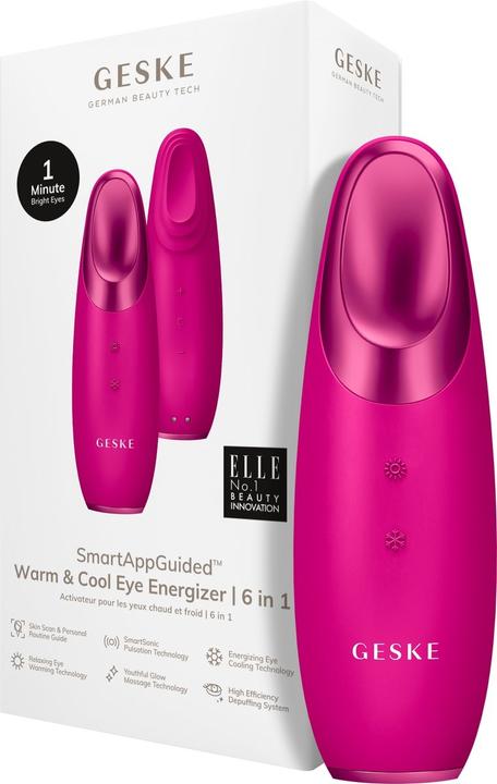 Actual product image Konjac Sponge Masażer do oczu Cool & Warm 6w1 Geske z Aplikacją (magenta)