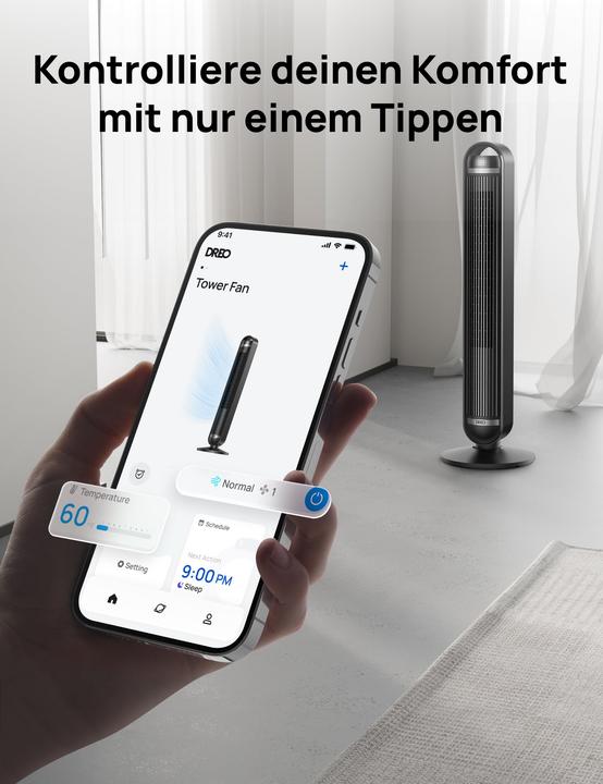 Produktbild Dreo - Tower Fan WiFi, 9 Speeds, 4 Modes, 106cm - Smart (48 dB)