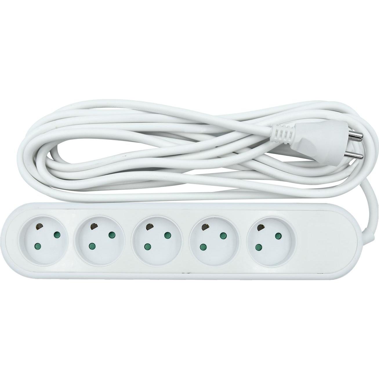 Nordic Power 5-way socket grounded (D) 5m Strmforsyning - ATX - 80 Plus (5 x, 5 m) (KF-DB-05(GROUNDED) 5M)