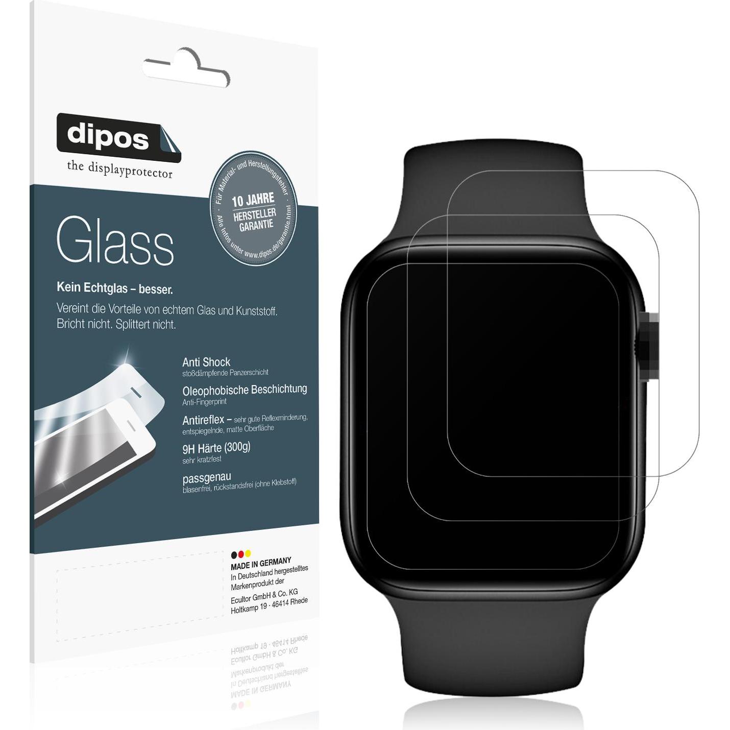 Dipos Displayschutz Anti-Shock, Smartwatch Schutzfolie, Transparent