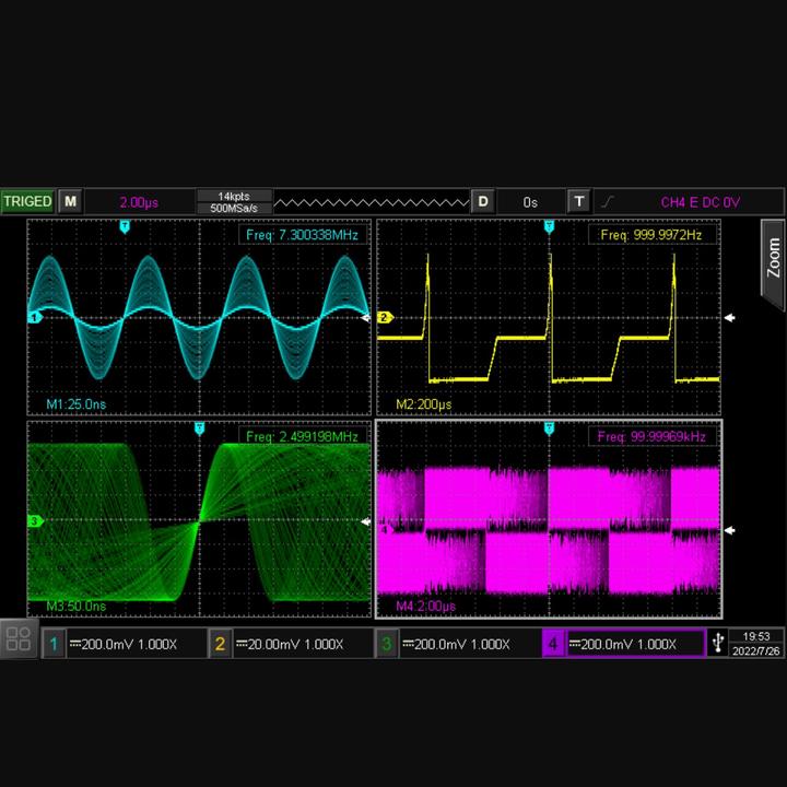 Actual product image Uni-T MSO2202-S Oscilloscope 200MHz, 2GSa/s