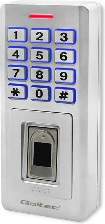 Actual product image Qoltec N--QOLTEC 52447 Code lock OBERON with (Bluetooth, Electronic numerical code, Fingerprint, Key card)