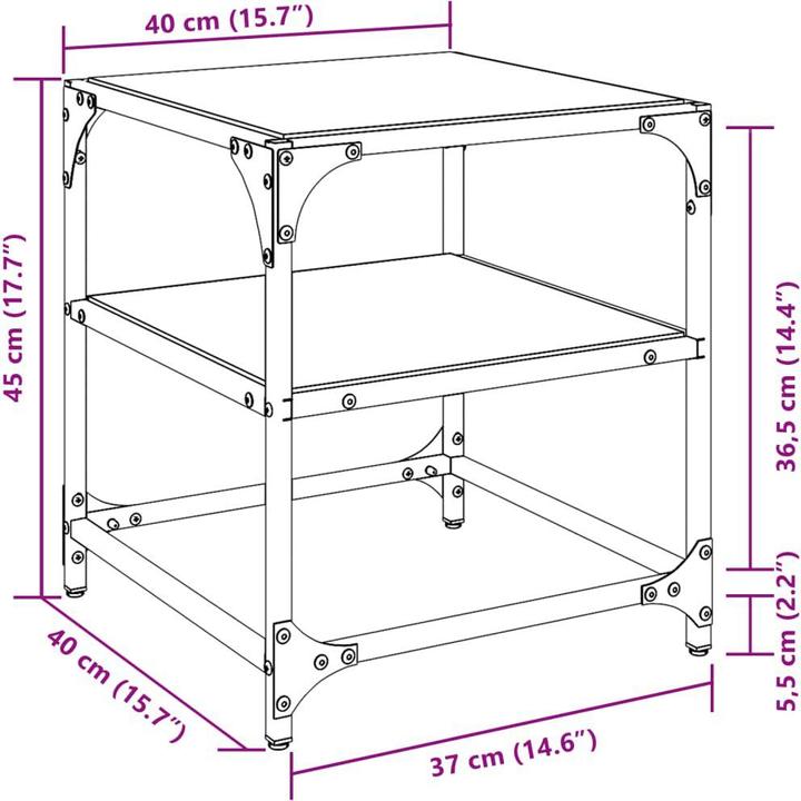 Image du produit vidaXL Couchtisch (40 x 40 x 45 cm)