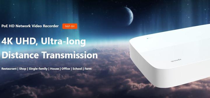 Actual product image Tenda (N6P-8H White (Network Video Recorder (NVR))