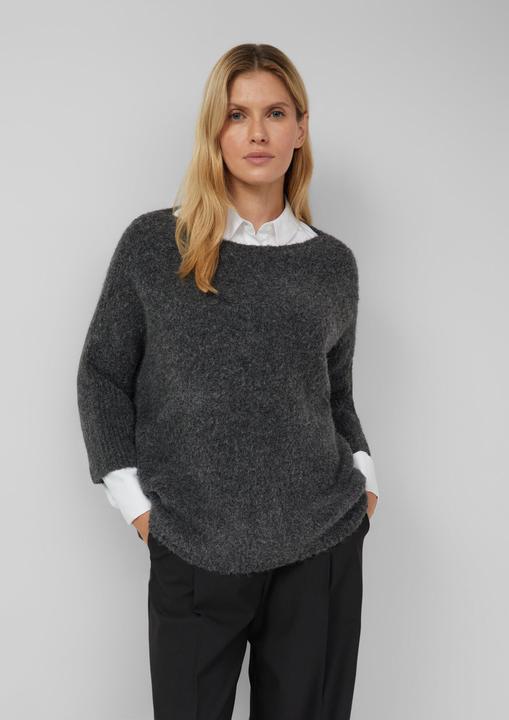 Produktbild s.Oliver Strickpullover Relaxed-Fit-Pullover aus Bouclé-Strick (L)
