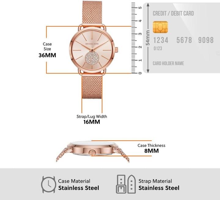 Actual product image Michael Kors Portia (Analogue wristwatch, 36 mm)