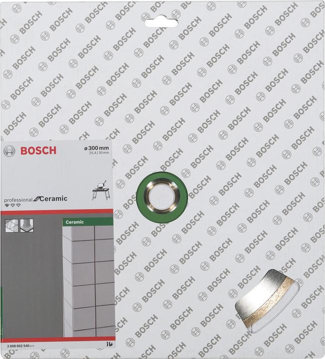 Immagine prodotto Bosch Professional Zubehör Lama diamantata Standard per ceramica, 300 x 30 + 25,40 x 2 x 7 mm