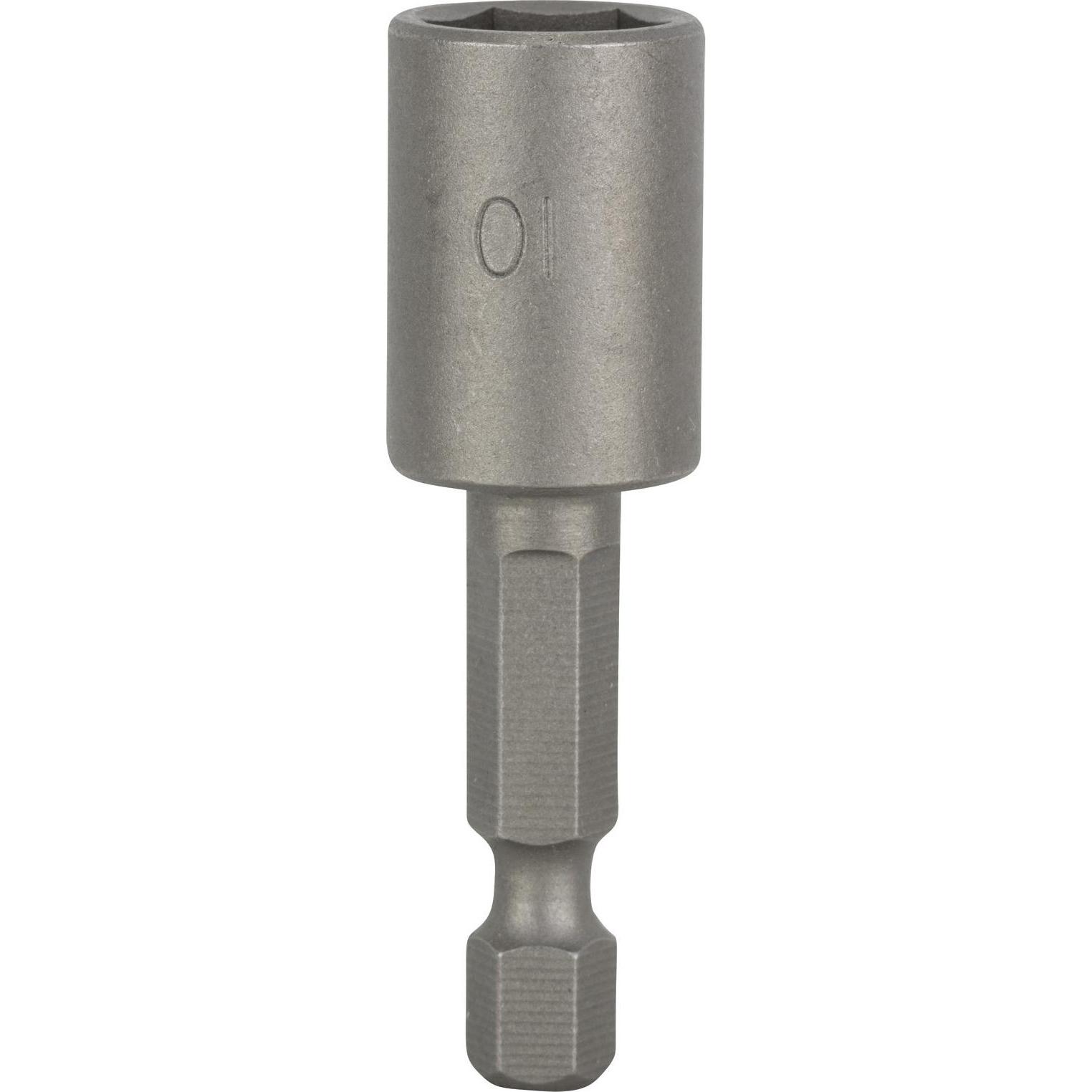 Bosch Professional Zubehör, Steckschlüssel + Stecknuss, Steckschlüssel, 50 x 10 mm, M 6, mit Magnet (10 mm)