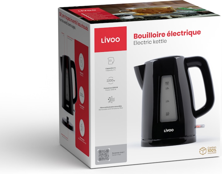 Immagine prodotto Livoo Bollitore senza fili (1.70 l, Spina UE)