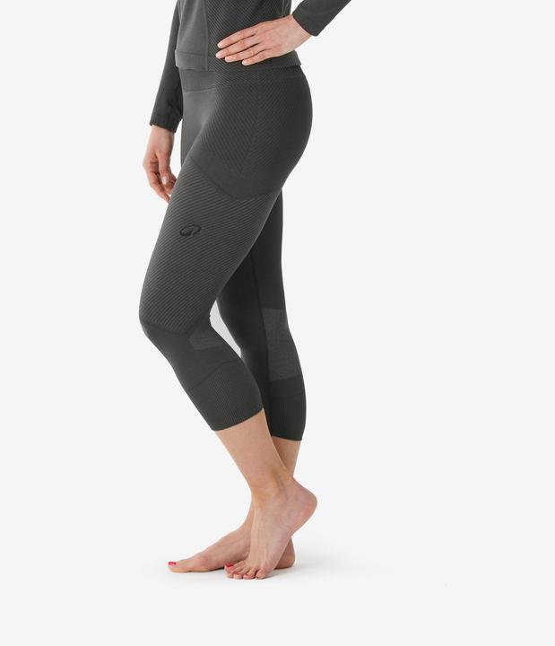 Produktbild Wedze Skiunterwäsche Funktionshose Damen warm dehnbar 3/4 Länge - BL 900 Tech grau (M)