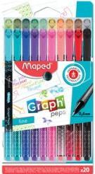 Maped Fineliner Graph'Peps Premium, étui plastique de 20 pièces (20x)