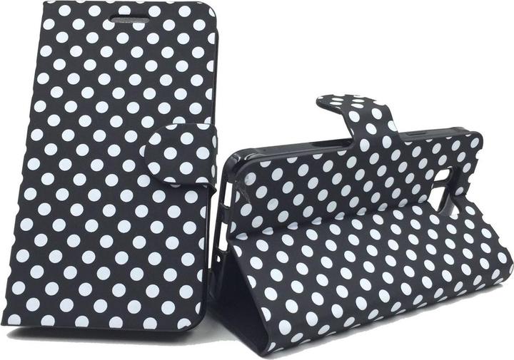 Produktbild König Design Schutzhülle Tasche (Flip Quer) für Handy Samsung Galaxy Alpha SM G850F Schwarz / Weiss (Samsung Galaxy Alpha)