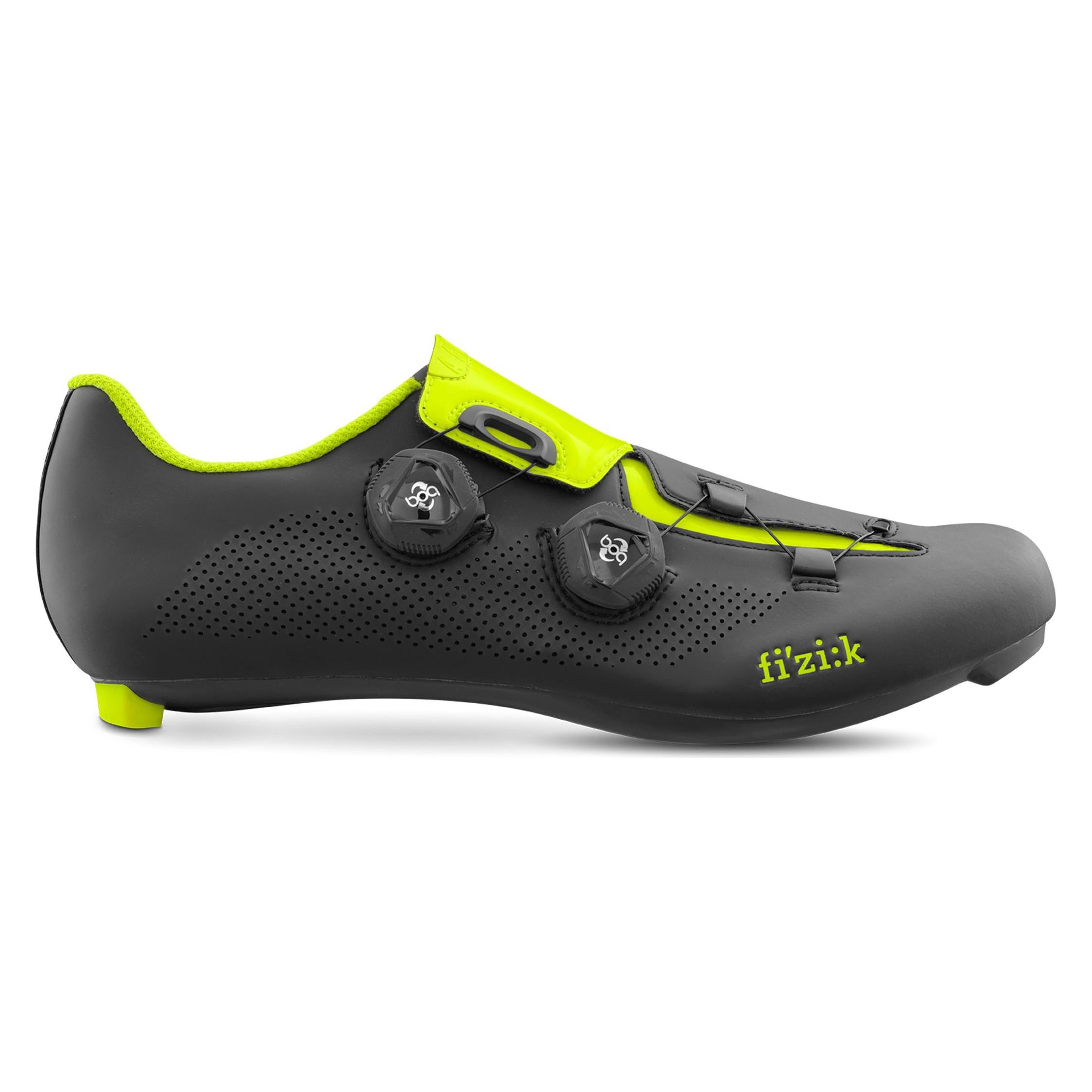 Fizik, Herren, Veloschuhe, Aria R3 Rennradschuhe Unisex (42), Schwarz, Gelb