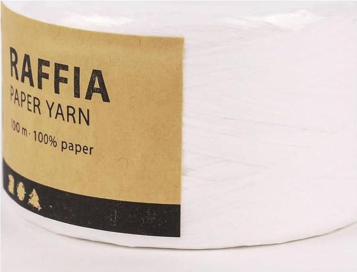 Actual product image Creativ Company Paper Tape Raffia 8 mm x 100 m, White (Gift ribbon, 1 x)