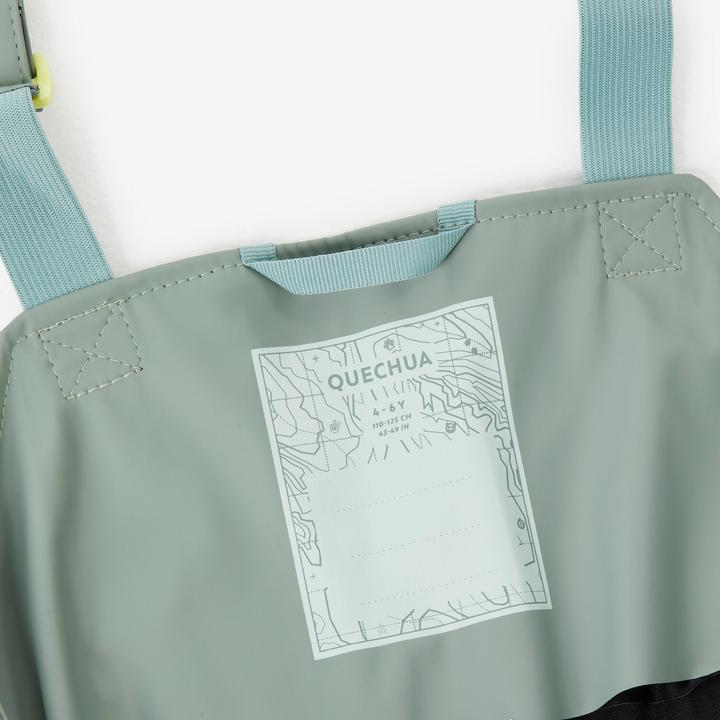 Produktbild Quechua Regenhose Latzhose Kinder wasserdicht Wandern - MH900 grün (104)