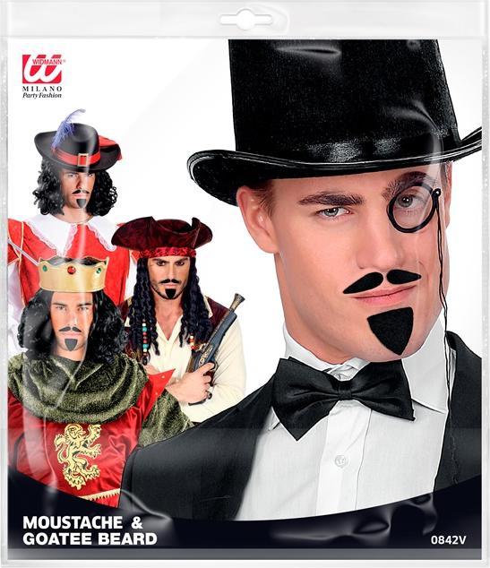 Produktbild Widmann Schnauz & Bart schwarz