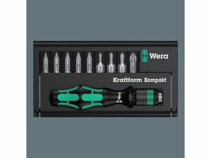 Actual product image Wera Kraftform Kompakt 10 (Screw slot, Hexagonal, Cross Phillips PH)