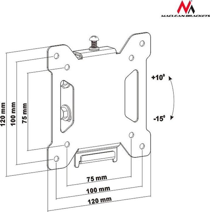 Immagine prodotto Maclean MC-596 - Supporto TV VESA, 13"-23", nero, 20 kg (Muro, 27", 20 kg)