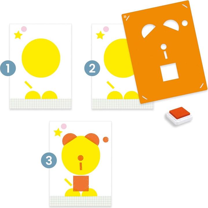 Image du produit Djeco Pochoirs de peinture timbres