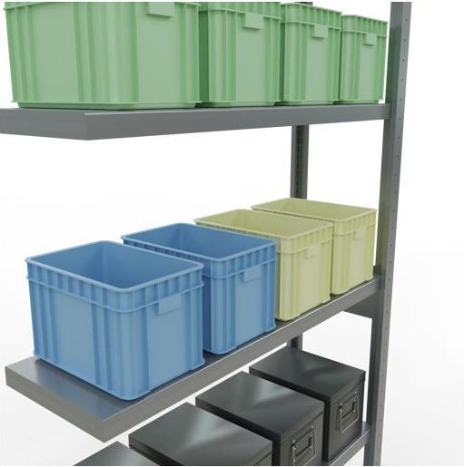 Actual product image Schulte Lagertechnik MULTIplus250 boltless add-on bay system with length bolts