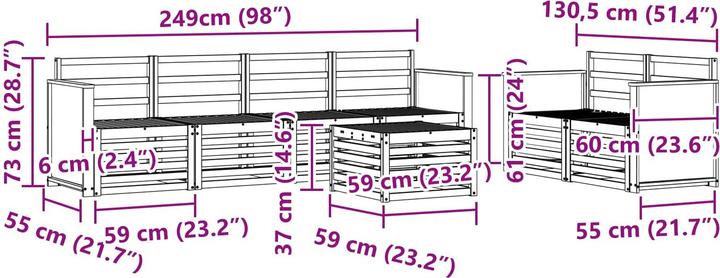 Produktbild vidaXL Outdoor-Sofa