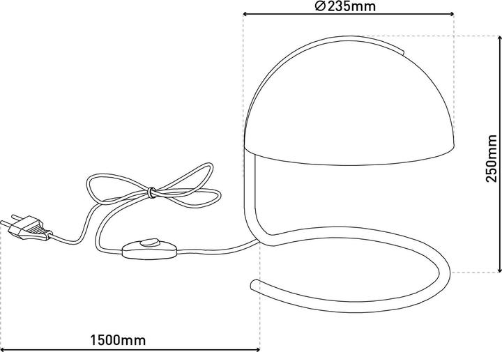 Image du produit Näve Lampe de table jaune chrome (E27)