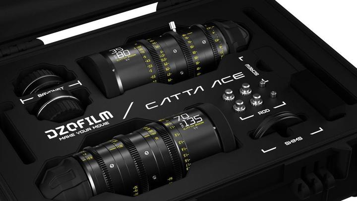 Actual product image Dzofilm Catta Ace Zoom 2-Lens Kit (35-80/70-135 T2.9) Black (L-Mount, full size)