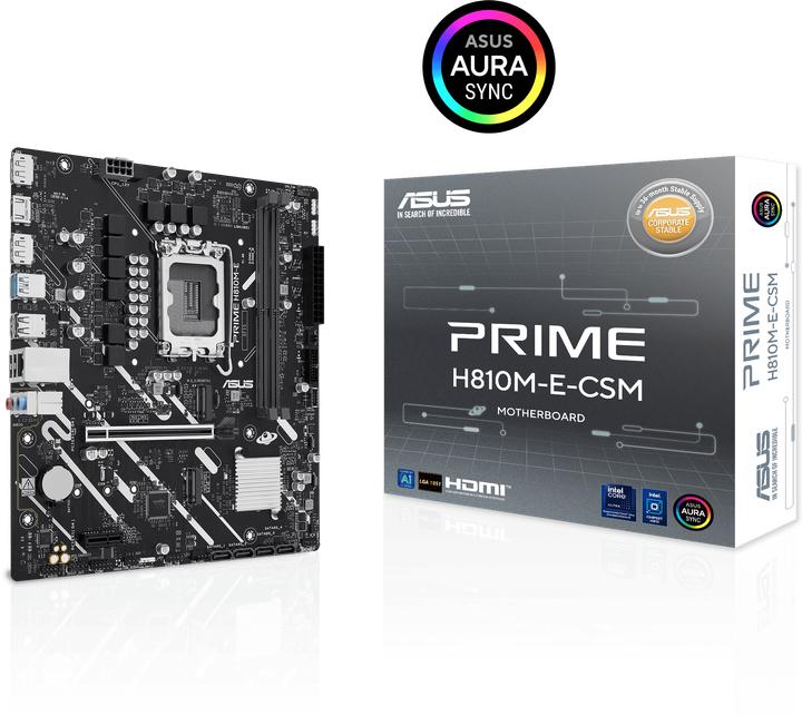 Produktbild ASUS PRIME H810M-E-CSM (LGA 1851, Intel H810, mATX)