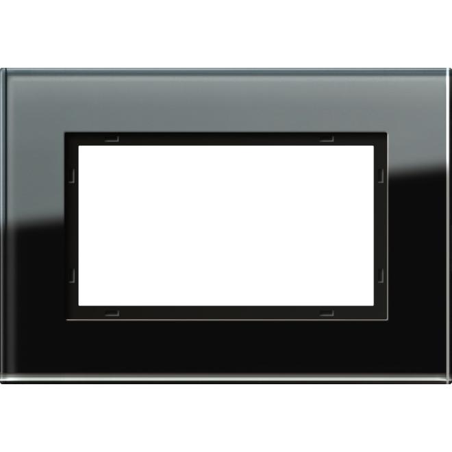 Gira, Zubehör Schalterprogramm, Abdeckrahmen 1,5f Esprit G Schwarz 100105
