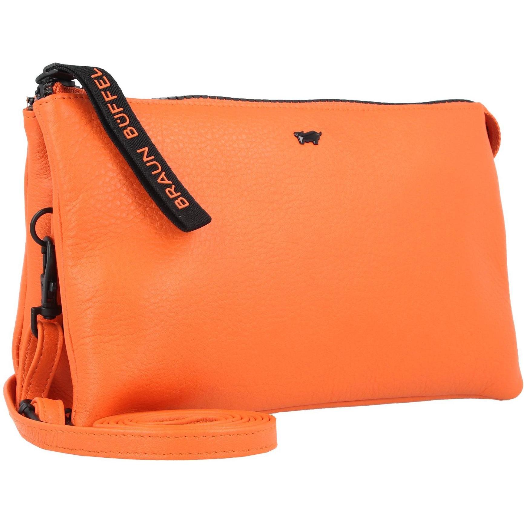 Thumbnail - Braun Büffel, Handtasche, Capri Umhängetasche Leder 21 cm, Orange