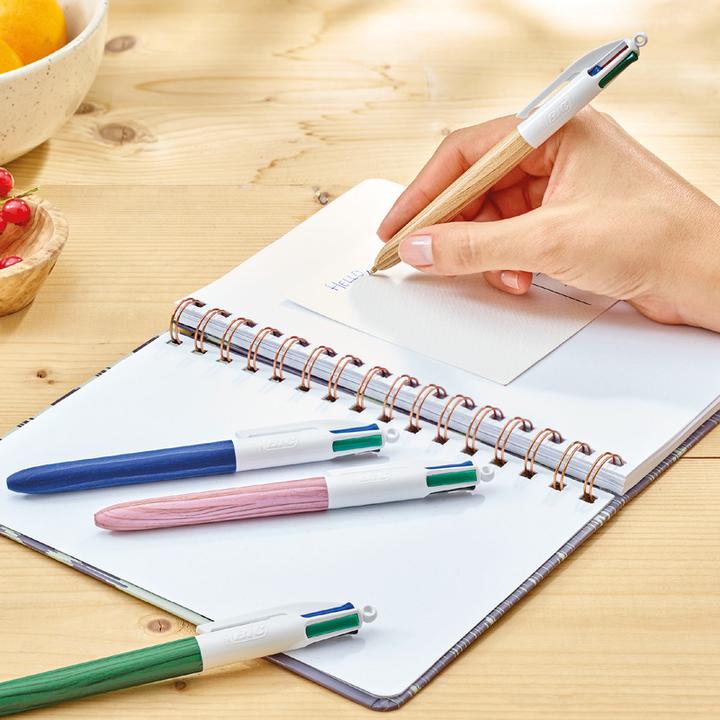 Immagine prodotto Bic Penna a sfera retrattile 4 colori stile legno (Natura/bianco, 1 x)