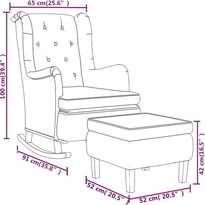 Immagine prodotto vidaXL Sessel mit Hocker