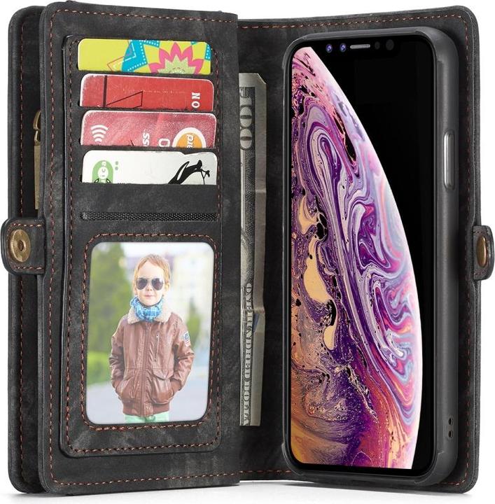 Produktbild Caseme Apple iPhone XR Echtleder Portemonnaie Karten Hülle (Apple iPhone XR)