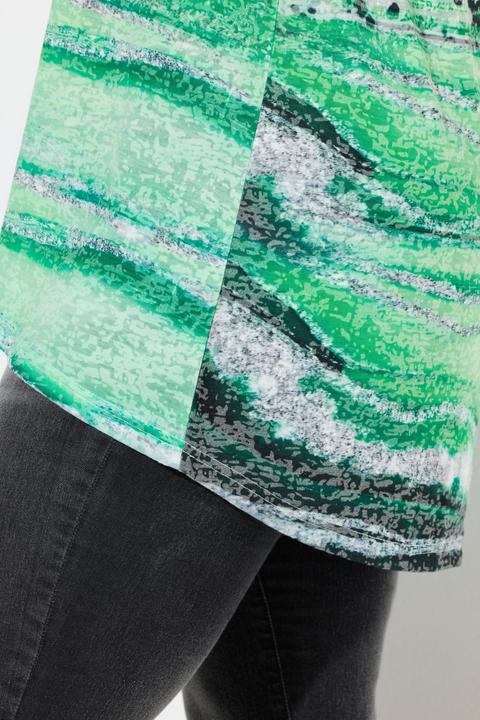 Immagine prodotto Angel of Style T-shirt dal taglio svasato con brillantini e fantasia a righe con leopardato (58)