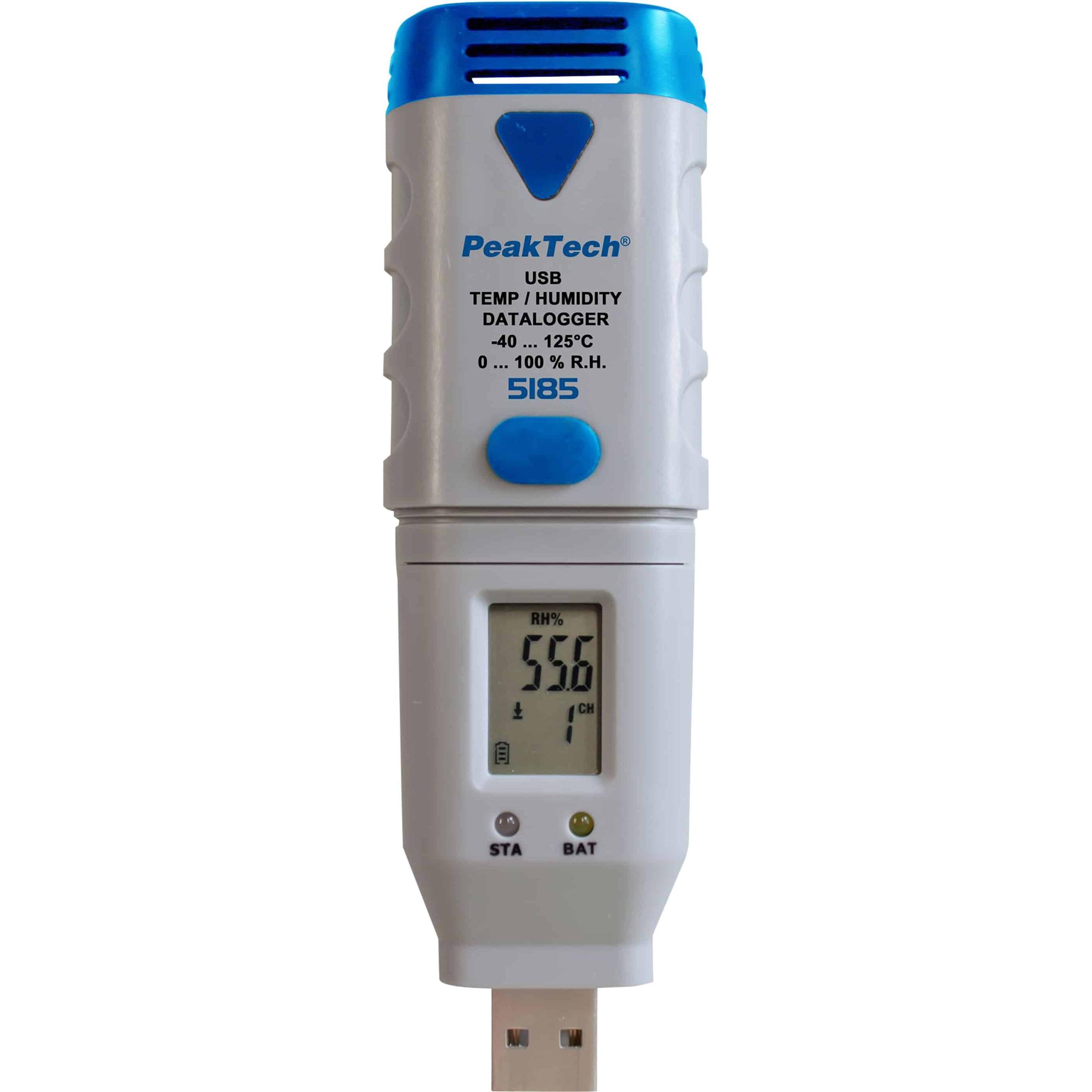 Peaktech 5185 Umidità di temperatura del data logger -40...+125°C, Misurazione