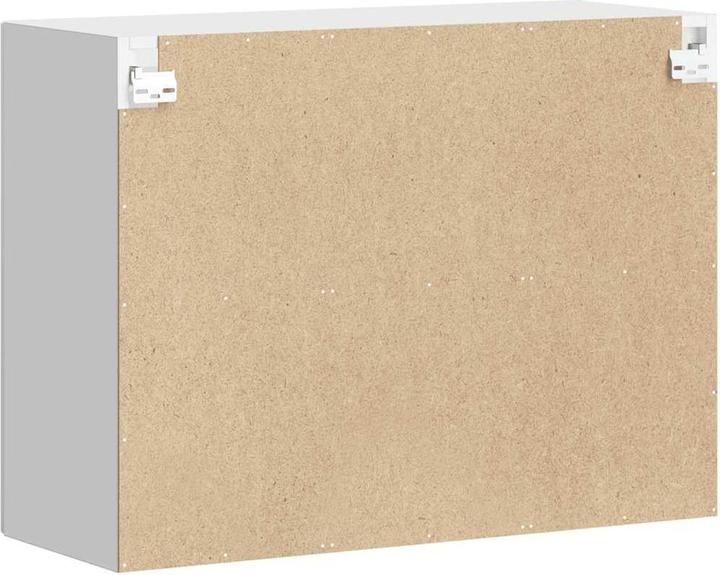 Image du produit VidaXL Armoire suspendue de cuisine avec porte en verre Porto blanc brillant Armoire murale de cuisine (80 x 31 x 60 cm)